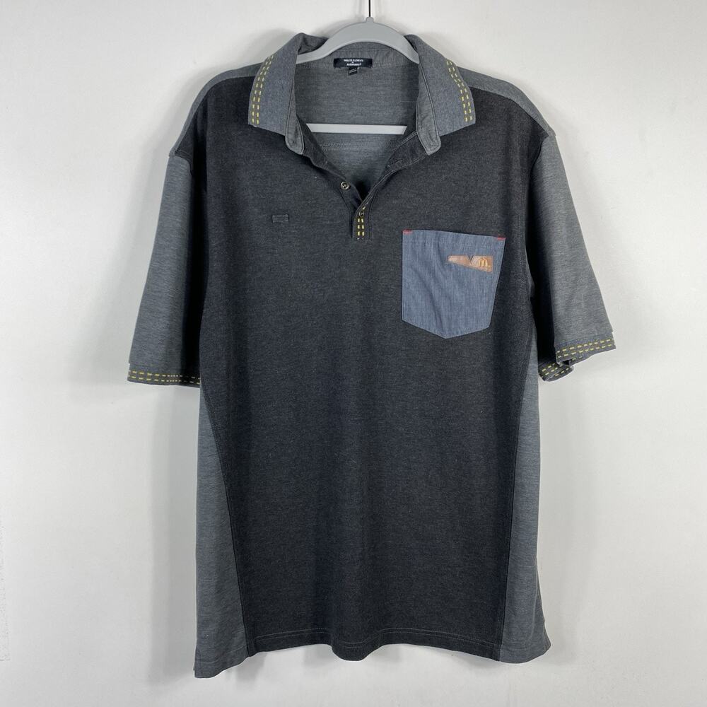 McDonald's Uniform Polo Shirt Men's Large Gray Timeless Elements MC398